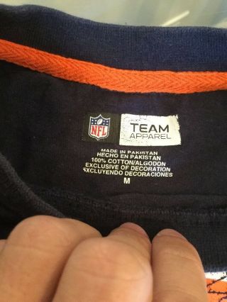 Chicago Bears NFL Team Apparel Blue Long Sleeve Thermal Shirt Medium Good Cond 3