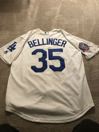 Official Cody Bellinger Los Angeles Dodgers 2018 World Series Home Jersey Large
