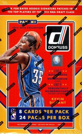 2015/16 Panini Donruss Basketball Hobby Box Blowout Cards