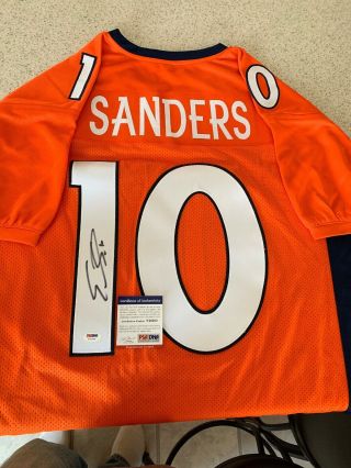 Emmanuel Sanders Signed Auto Denver Broncos Orange Jersey Psa/dna Autographed