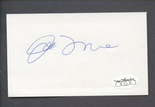 Joe Torre Hof Signed Index Card Auto Autograph Yankees Braves Jsa Sticker Only