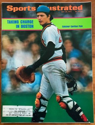 1973 Carlton Fisk Red Sox Sports Illustrated July 30,  1973 Ex/exmt