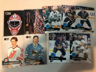 1991 - 92 Pro Set Cc Insert Set 9 Cards Neidermayer Patrick Roy Mask Gretzky Hull