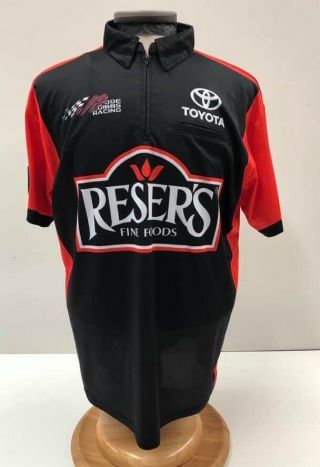 Nascar 20 Erik Jones 2018 Team Issued Crew Shirt Joe Gibbs Reser’s Size Xl