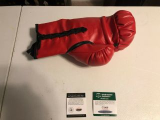 MIKE TYSON & BUSTER DOUGLAS Signed Everlast Red Boxing Glove 2 COAs 2