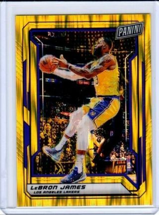 Lebron James 2019 Panini The National Gold Refractor Prizm 3/10 Ssp Lakers