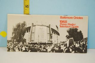1968 Baltimore Orioles Baseball Spring Training Roster Book & Schedule Ex - Nm