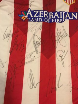 ATLETICO MADRID SPAIN AUTOGRAPHED SIGNED BY TEAM FOOTBALL SOCCER JERSEY NO 7