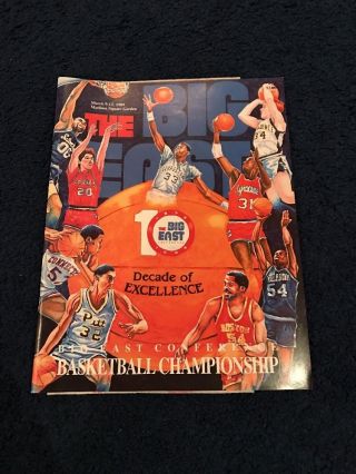 1989 Big East Basketball Championship Program Syracuse Georgetown Uconn,  Bonus