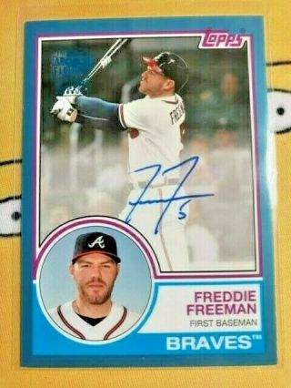 Freddie Freeman 2019 Topps Archives Fan Favorites Auto Autograph Blue /25