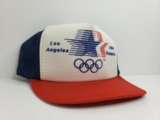 Vintage 1984 Usa Olympics Los Angeles Mesh Trucker Snap Back Hat