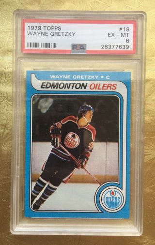 1979 Topps Hockey 18 Wayne Gretzky Oilers Rc Rookie Card Psa 6 Ex -