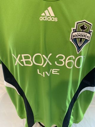 Adidas Seattle Sounders FC 2008/09 Men ' s L Green MLS Soccer Jersey Inaugural 4