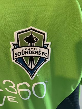 Adidas Seattle Sounders FC 2008/09 Men ' s L Green MLS Soccer Jersey Inaugural 5