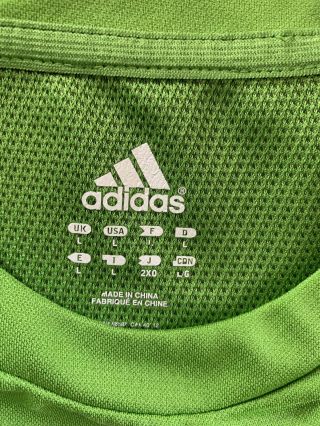 Adidas Seattle Sounders FC 2008/09 Men ' s L Green MLS Soccer Jersey Inaugural 7