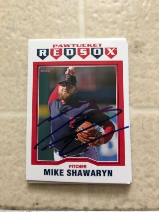 Mike Shawaryn 2019 Pawtucket Red Sox Signed Card Red Sox