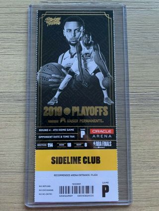 2019 Nba Playoffs Golden State Warriors Finals Phantom Game P Ticket Stub