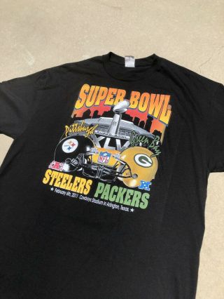 Green Bay Packers & Pittsburgh Steelers Shirt Bowl 45 Xlv Size Xl