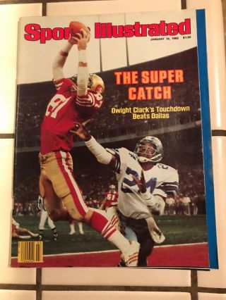 Sports Illustrated January 18,  1982 Dwight Clark 49ers The Catch No Label