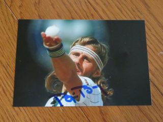 Bjorn Borg Autographed Hand Signed 4x6 Tennis Photo