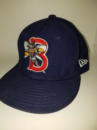 Binghamton Mets Fitted Hat/cap Minor League Baseball Era 59fifty.  Sz 7 5/8