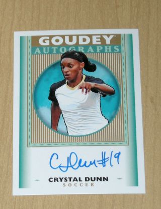 2019 Ud Goodwin Champions Autograph Auto Goudey Crystal Dunn