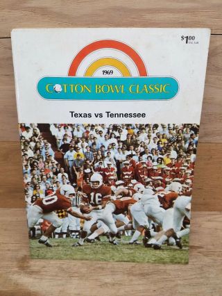 1969 Cotton Bowl Classic Program Texas Longhorns Vs Tennessee Vols Ut Football
