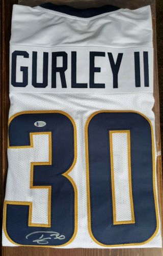 Todd Gurley Los Angeles Rams 30 Signed Jersey Autographed Beckett Auto