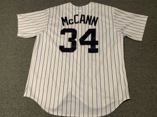 Brian Mccann York Yankees Majestic Baseball Jersey Sz Xl Pinstripes Mlb Home