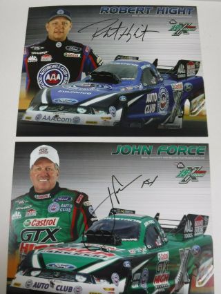 John Force - Robert Hight Two (2) Signed (in Person) Photos