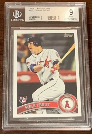 2011 Topps Update Mike Trout Rookie Bgs 9 Rc Us175