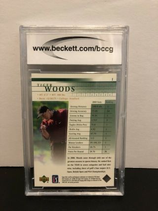 2001 Upper Deck Golf 1 Tiger Woods BCCG 10 2