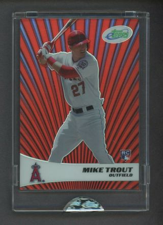 2011 Etopps Refractor 35 Mike Trout Angels Rc Rookie 77/999