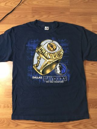 Dallas Mavericks 2011 Nba Finals Ring Alstyle Apparel T - Shirt Men’s L.