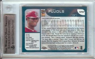 Albert Pujols 2001 Topps Chrome Traded RC Rookie Card Graded BGS 9 T247 2