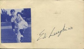 Ed Cereghino Autographed N Y Yankees Vintage1953 Government Postcard