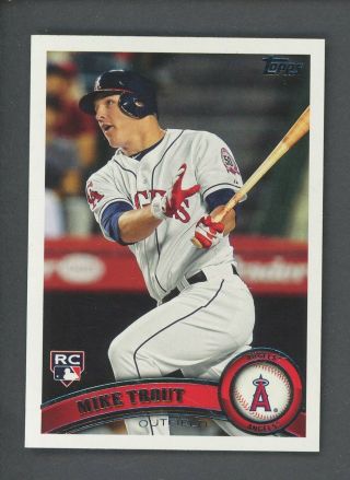 2011 Topps Update Us175 Mike Trout Angels Rc Rookie 1