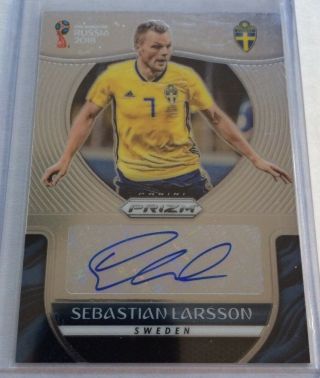 2018 Panini World Cup Soccer Autograph Card Sebastian Larsson Card No.  S - Sla
