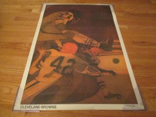 1969 National Football League 50th Anniversary Poster Cleveland Browns (1950)