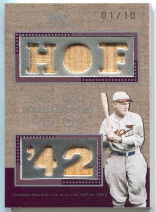 2008 Topps Sterling 6 Piece Relic Sss - 22 Rogers Hornsby Cardinals 1/10