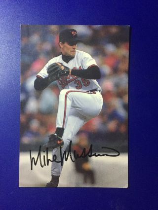 Mike Mussina Baltimore Orioles Autograph Signed Post Card Auto Signature Fanfest