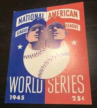 1945 World Series Program Rare Rp Signed Rdo Chicago Cubs Vs Detroit Tigers Hof