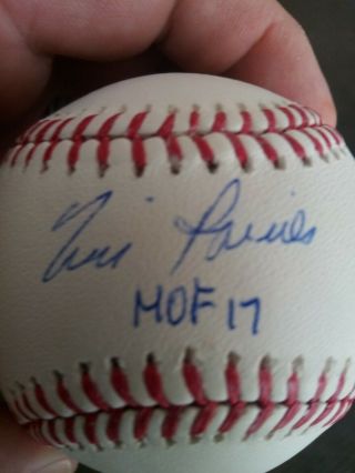 Tim Raines Signed Baseball Inscribed Hof 17 Jsa