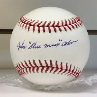 John Blue Moon Odom Oakland A’s Autographed Inscribed Rawlings Baseball W/coa