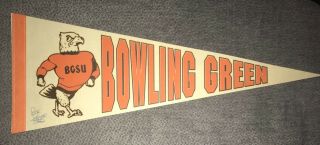 Vintage 1990’s Bowling Green Falcons Pennant - Ncaa Sports