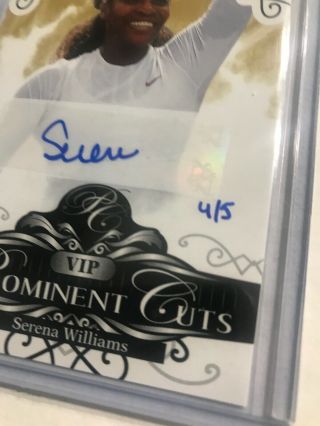 Serena Williams Autograph VIP Prominent Cuts 4/5 3