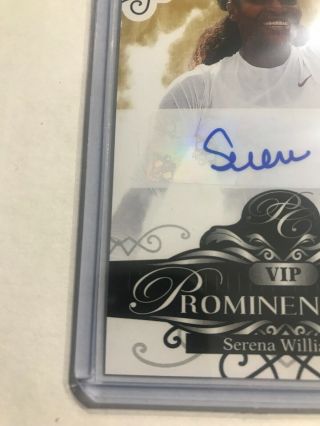 Serena Williams Autograph VIP Prominent Cuts 4/5 4