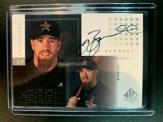 Jeff Bagwell 2000 Sp Authentic On Card Auto Autograph Signature Chirography
