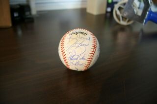 1998 Los Angeles Dodgers team autographed baseball 25 Bold signatures 2