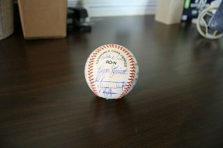 1998 Los Angeles Dodgers team autographed baseball 25 Bold signatures 4